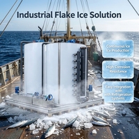 Évaporateur à glace en paillettes sur mesure compatible avec l'ammoniac et le fréon pour les grands travaux de refroidissement de la construction en béton
