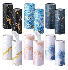 Soporte de pañuelos de coche barato ajuste perfecto para portavasos Facila cilindro de pañuelos de papel de coche rellenado papel higiénico de alta calidad - Product Image 1