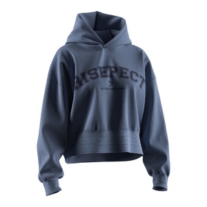 Ensembles de sweats à capuche courts élégants pour femmes, chauds et légers, conçus avec une coupe courte et tendance, idéaux pour un style streetwear. - Product Image 3