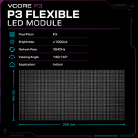 Écran LED Flexible P3 P4 P2.5, panneaux de Module pliable circulaire Smd 2121, cercle souple, mur vidéo rond, écran Led