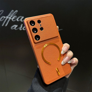 Opciones Multicolor, Estilo Moderno de Alta Gama, Funda Magnética con Textura de Piel de Lichi, Protección Total Contra Caídas, Compatible con <span class=keywords><strong>Modelos</strong></span> <span class=keywords><strong>Samsung</strong></span> - Product Image 3