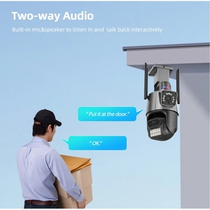 Cámara WIFI P11 para Exteriores con Doble Lente, Seguimiento Automático, Alarma con Sirena, 6MP, CCTV, Seguridad, Red Inalámbrica, WIFI, PTZ, <span class=keywords><strong>ICSEE</strong></span> - Product Image 4