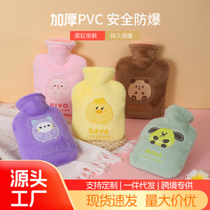ขวดน้ำร้อนพิโย 500 มล. ผ้าคลุมขนแกะนุ่ม ป้องกันการระเบิด ให้ความอบอุ่นในฤดูหนาว - Product Image 5
