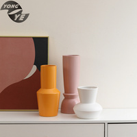 Vase à fleurs en céramique créatif Morandi, décoration de maison, Design moderne élégant pour fête de mariage, Vase de table contemporain TT/L/C, boîte