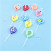 Bougies d'anniversaire numérotées 0-9, sans fumée, colorées, pour gâteau, personnalisables, imprimables, ballons, décoration de fête du Nouvel An pour la maison