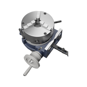 Plataforma Giratoria Manual de Precisión HV, Cuatro Garras, Indexación <span class=keywords><strong>Vertical</strong></span> y Horizontal, Componentes de Disco, Rodamiento, Engranaje, Rotación Simple Horizontal - Product Image 5