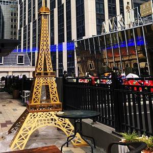 Décoration d'éclairage paysager extérieur personnalisé grande sculpture de la <span class=keywords><strong>tour</strong></span> <span class=keywords><strong>Eiffel</strong></span> en métal et fer - Product Image 5