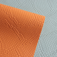 Tissu en cuir synthétique pour vêtements, imperméable, résistant à l'abrasion, résistant au pliage, motif serpent, PVC de 1 mm d'épaisseur