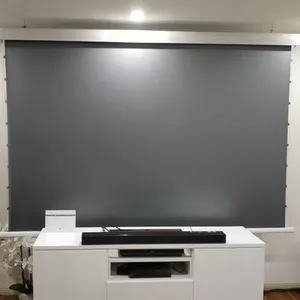 Gran oferta Inceiling 90-120 pulgadas 4K HD Pet Crystal CBSP ALR tela electrónica motorizada Tab-tensión pantalla de proyección