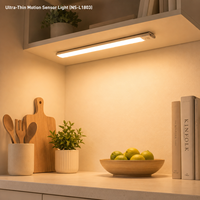 Lumière LED ultra-fine pour armoire avec capteur intelligent de présence humaine pour cuisine moderne