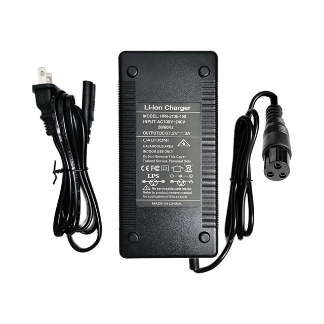 67.2V 2A DC Lithium Battery Charger for 60V Electric Scooters Compatible Yume X11 Y11 M10 Kaabo Mantis 10 10 Pro V2 VSETT 10