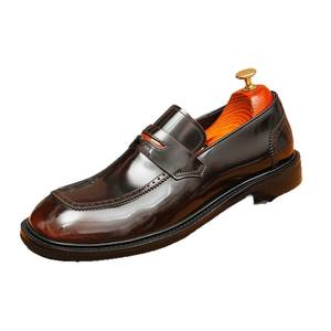 New Striped Men's Leather Shoes Fashionable and Luxurious Formal Shoes Custom-made <b>by</b> Hand Wholesale Men's Leather Shoes - Product Image 2