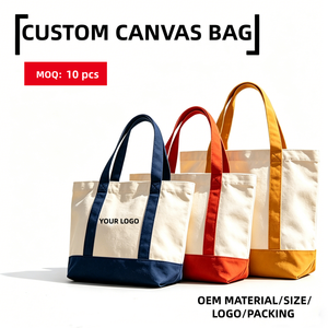 Sac fourre-tout en toile de coton <span class=keywords><strong>avec</strong></span> poignée supérieure et <span class=keywords><strong>poche</strong></span> <span class=keywords><strong>extérieure</strong></span>, idéal pour le shopping – Vente en gros directe usine - Product Image 1
