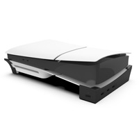 Support horizontal avec 4 ports USB pour PS5 Slim & PS5 Pro, base de refroidissement et accessoire de fixation pour console Playstation 5 Slim Pro