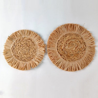 CR gros naturel jonc de mer jacinthe d'eau tissé antidérapant tressé tapis de Table de mariage Boho napperons pour le dîner CR tapis de gros