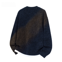 Pull Homme Col Henr Printemps Automne Nouvelle Collection Marque Tendance Style Décontracté Rétro Deux Pièces Texture Contraste de Couleurs Motif Floral