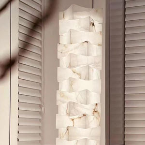 Mármol Mathemagic bloques pirámide lámpara de pie mosaico azulejo mármol suelo luces decoración salón arte museo Luz de pie - Product Image 4