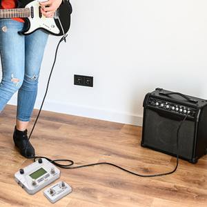 Pédale de machine à rythmes Rowin, pédale de boucle de <span class=keywords><strong>guitare</strong></span> à enregistrement circulaire, 40 rythmes de batterie, écran LCD rétroéclairé pour <span class=keywords><strong>guitare</strong></span> électrique 3,5 mm - Product Image 6
