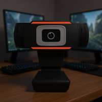 Webcam USB Definisi Tinggi Dengan Mikrofon Bawaan Untuk Konferensi Video Dan Permainan, Resolusi 1080P, Fokus Otomatis, Sensor CMOS,