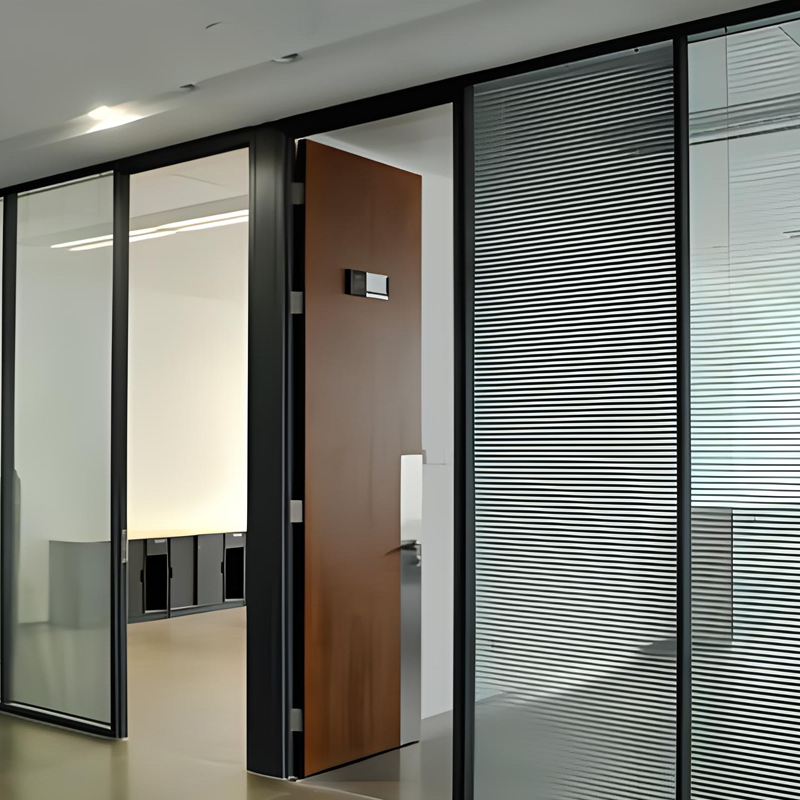 Custom Modern Versatile Soundproof Office Wood Glass Partition Design for Dining Kitchen Warehouse Outdoor Use Tempered Glass