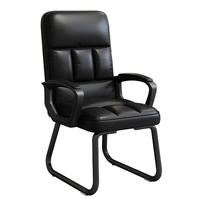 Chaise de salle de réunion confortable chaises de bureau de réception ergonomiques en cuir Pu à vendre