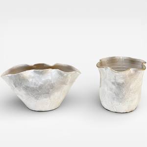 Vase de table en nacre naturelle incrustée, fait main, décoratif, pour fleurs, décoration de luxe pour la maison, centre de table pour événements et mariages - Product Image 4