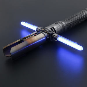 TXQsaber <span class=keywords><strong>Cal</strong></span> Cross Guard Saber Pixel Sabers Smooth Swing para Cosplay, Regalos de Navidad, Iluminación LED Recargable de Litio-Ion, Aluminio - Product Image 4