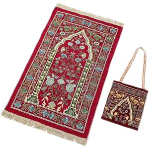 Nouveau tapis à poils courts lavable à motif floral <span class=keywords><strong>de</strong></span> style Moyen-Orient, petit format carré, avec emballage - Product Image 3