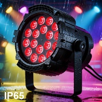 LEAHUA - Luz Estroboscópica Resistente al Agua para Escenarios, 18 x 6 W, RGBW, 4 en 1, IP65, para Bodas, DJ, Discotecas, Bares