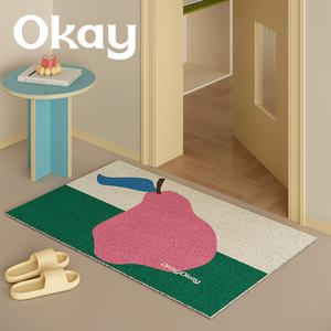 Tapete Rectangular para Entrada de Apple Pear, Lavable con Agua, Antideslizante, para Interiores, Cocina - Product Image 1