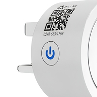 Prise intelligente SIXWGH Matter 16A type G UK Wi-Fi, prise connectée Tuya Smart Life avec suivi de consommation, commande vocale Alexa Google SmartThings