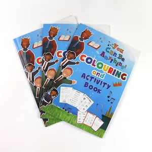 Custom cheap hardcover children's activity book hard cover school book printing services