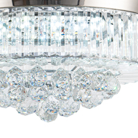 Style de luxe ventilateur de plafond à lame en acrylique de couverture en cristal ABS de 42 pouces avec lumière LED et télécommande