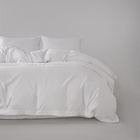 Parure de draps d'hôtel en coton tissé de qualité supérieure, tissu 40 fils, taille personnalisable pour les marchés US/UK/AU