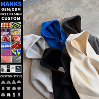 Hoodies et Sweat-shirts Homme Personnalisés 350 g/m² à Épaules Tombantes, Coupe Boxy Oversize en Coton Lourd, Fabrication Blanche pour Hommes