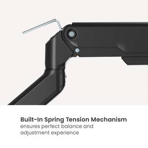 <span class=keywords><strong>Support</strong></span> d'écran d'ordinateur à bras unique super économique LDT112-C012E 17"-32" avec fixation VESA 9KG Noir Blanc pour la maison et le bureau - Product Image 4