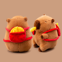 Peluche drôle animaux Capybara avec pain frites sac personnalisé peluche Capybara jouets en peluche