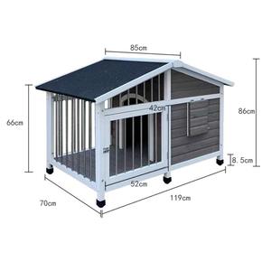 Lussuosa casa moderna in legno per cani e gatti robusta pratica per uso esterno impermeabile con orsacchiotto di orsacchiotto di pollo nido sigilli a bottone - Product Image 4
