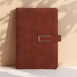 Embossed Thick Pu Leather PP Budget Design Planner Cute Journal 100 Sheets Notebook Buckle Customizable Hardcover A5 - Product Image 4
