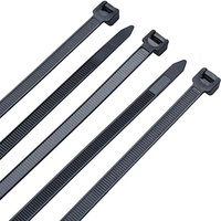 7.5*380mm Nylon plastique industriel 66 attaches de câble robustes usine professionnelle attaches zippées autobloquantes noires personnalisées Chine