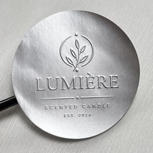 Stiker Kertas Batu Bertekstur Kasar Mewah dengan Logo Kustom, Stiker Segel Kemasan Bisnis Kecil 3D Embossed - Product Image 5