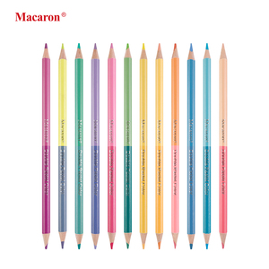 Macaron Bán Buôn Pastel Bút Chì Màu 12 Màu Sắc Nghệ Thuật Công Cụ Pre-Mài Đôi Đã Kết thúc Tiêu Chuẩn Bút Chì Deal Của Thanh Thiếu Niên - Product Image 3