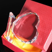 Trophée en cristal K9 vierge en forme de cœur personnalisé, gravure Laser ou impression Uv