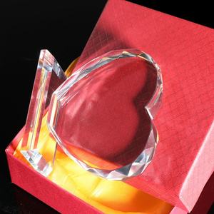 مخصص القلب شكل فارغة K9 الكريستال نصب تذكاري زجاجي النقش بالليزر أو الأشعة فوق البنفسجية الطباعة جائزة كأس للبطولات بلوري الشكل - Product Image 3