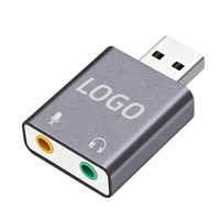 Adaptador de Sonido Estéreo Externo USB con Conector de Micrófono y Auriculares de 3.5mm para Windows, Mac, Linux, PC, Laptops, Computadoras de Escritorio y PS4