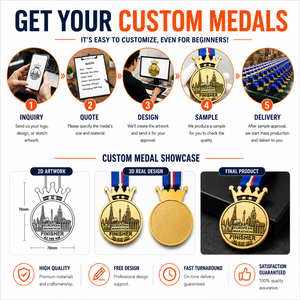 Produttore di Medaglie Personalizzate per Calcio, Calcio Indoor, Futsal, Campionati Giovanili, Coppe Professionali, Premio Miglior Marcatore in Metallo con Nastro - Product Image 2