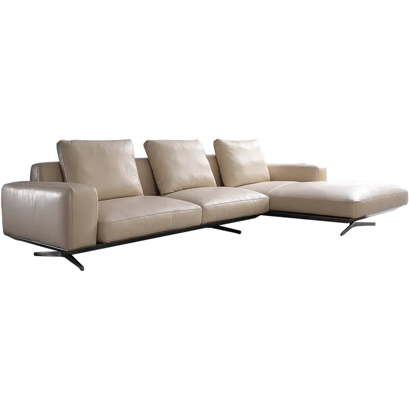 Sıcak satış AJJ özel yapılmış mobilya villalar ve lüks evler Modern minimalist tasarım mobilya deri oturma odası kanepe