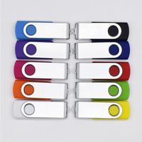Clé USB personnalisée en métal PenDrive 128 Go 64 Go 32 Go 16 Go 8 Go 4 Go 2 Go 1 Go 128 Mo Clé USB pivotante pour cadeau d'entreprise