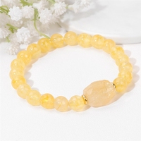 Bracelet unisexe tendance en perles de pierre naturelle avec pendentif en cristal taillé, un cadeau de bijoux charmant pour lui et pour elle