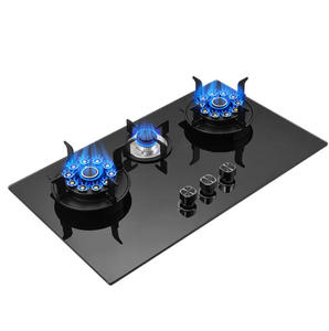 Stufa a Gas per uso domestico con fornello in vetro temperato a conchiglia a disco magico a tre occhi a risparmio energetico - Product Image 2